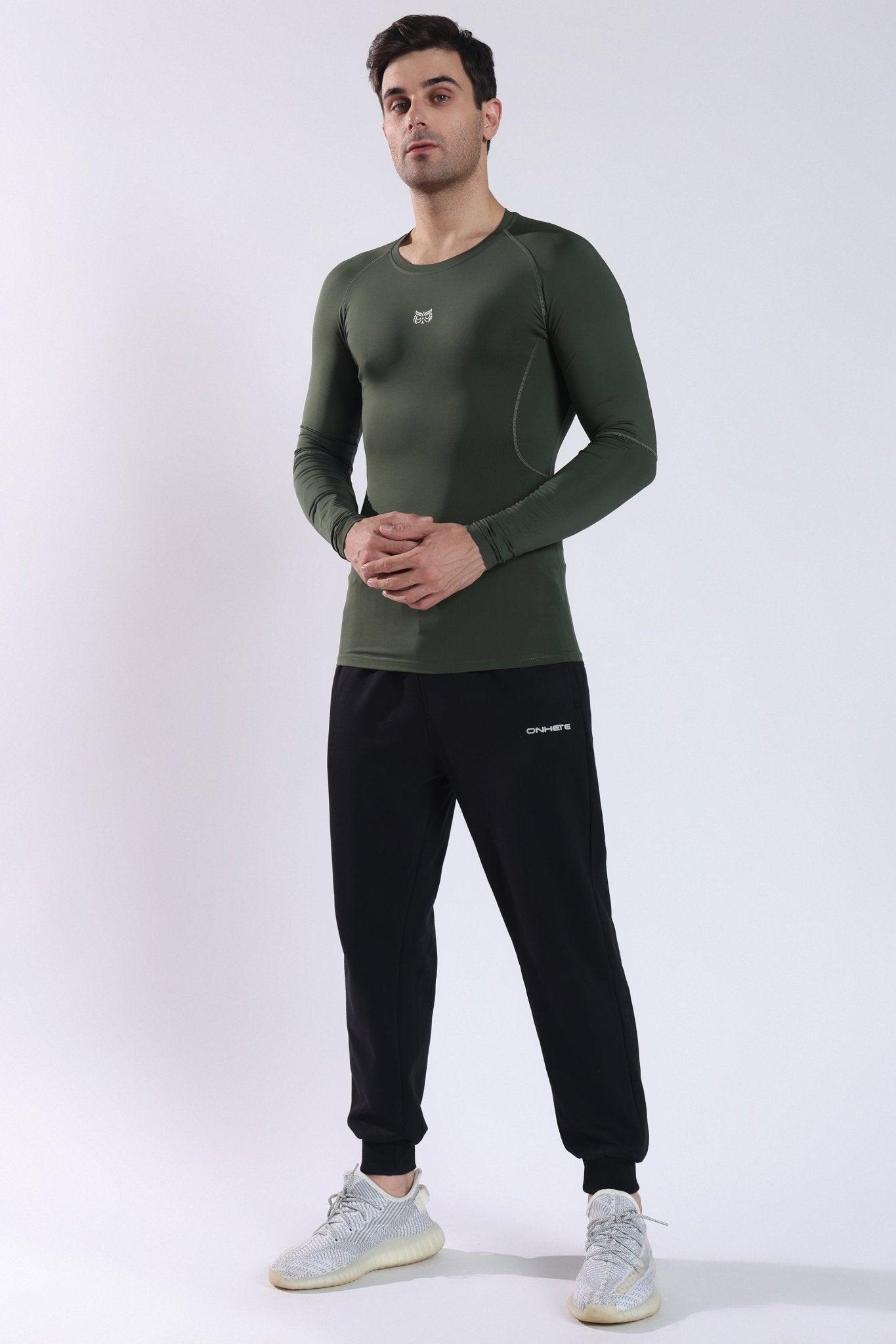 Dri - FIT Compression Long Sleeve T-Shirt Olive - Onhete