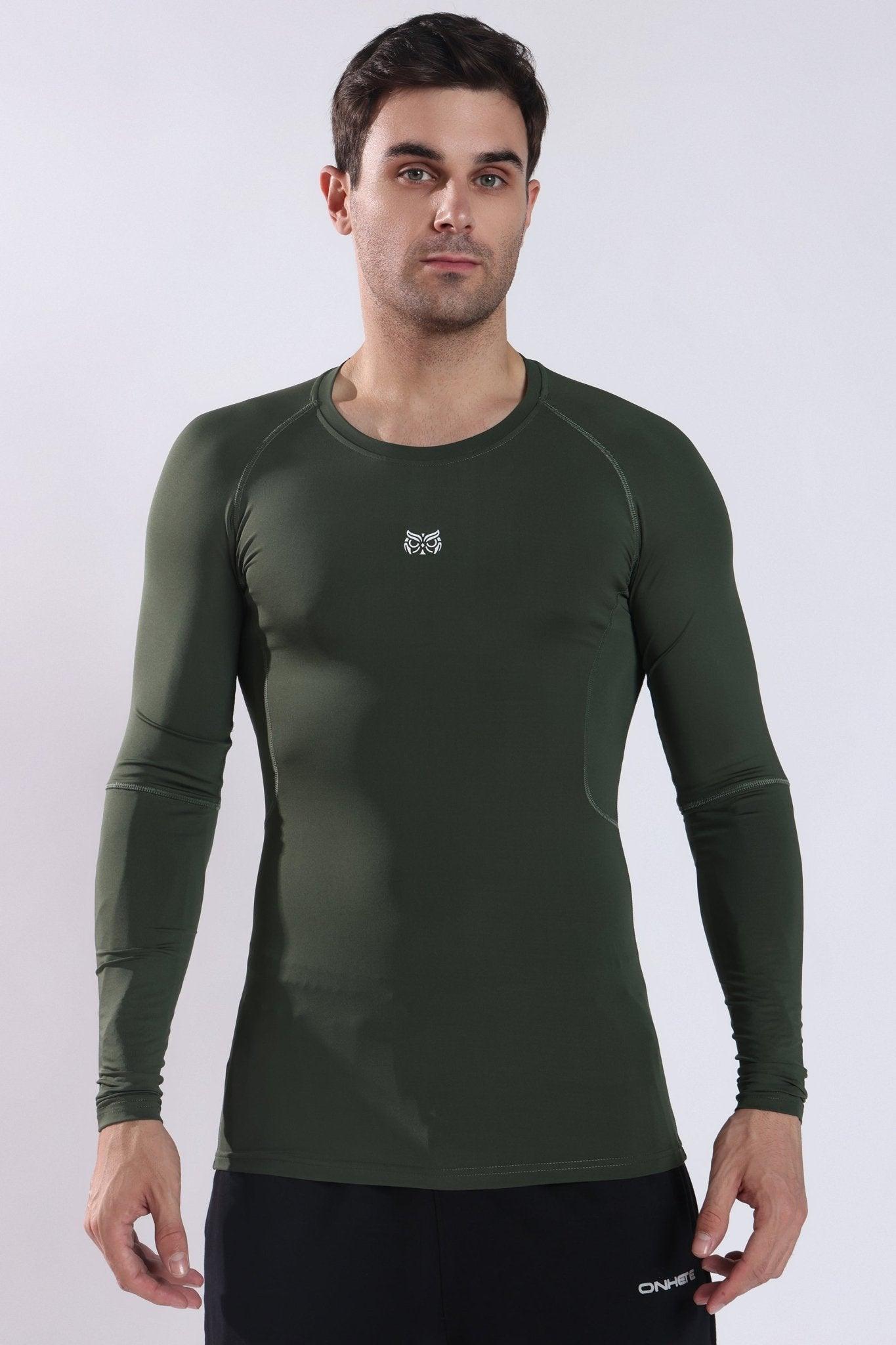 Dri - FIT Compression Long Sleeve T-Shirt Olive - Onhete