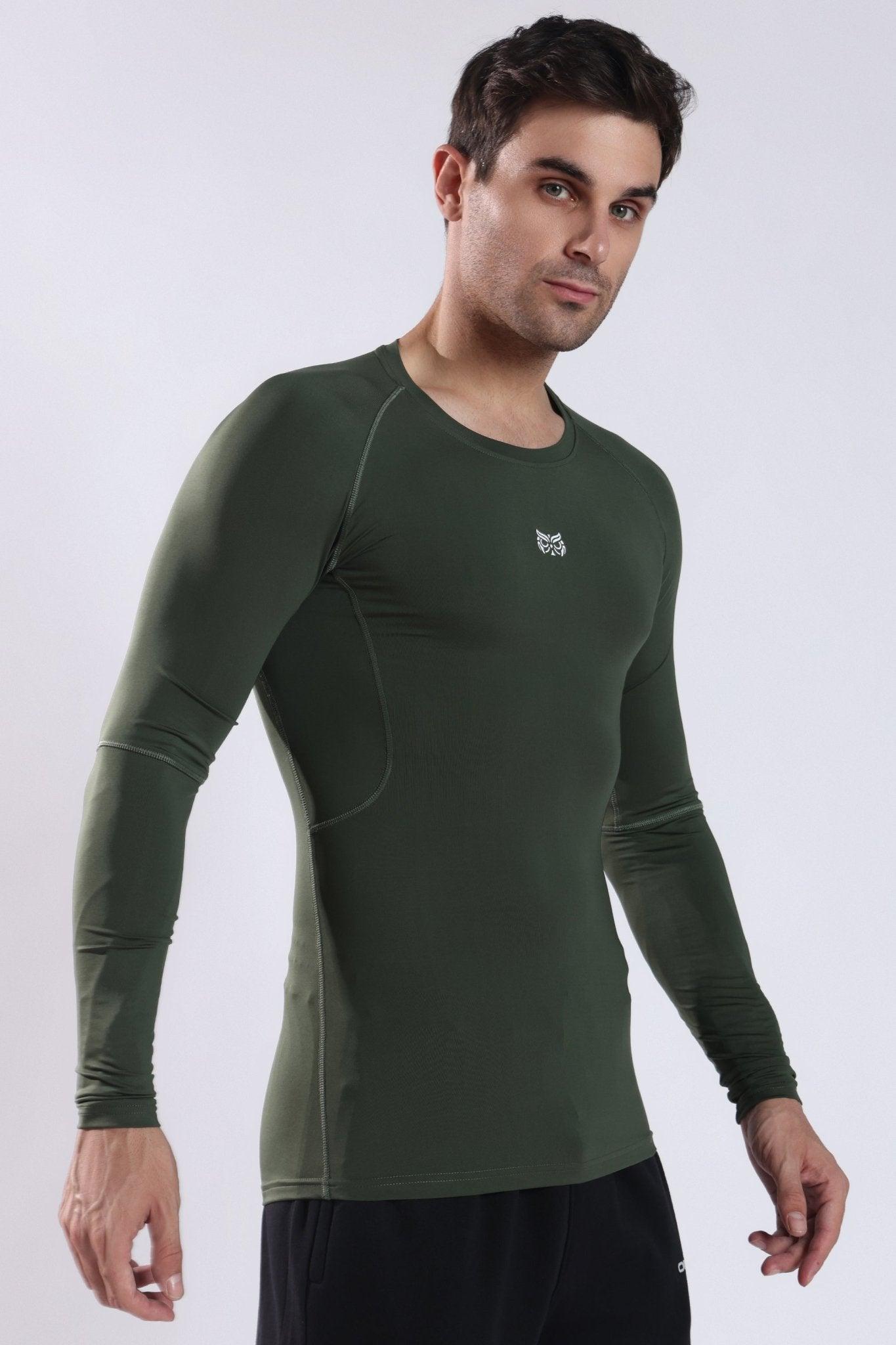 Dri - FIT Compression Long Sleeve T-Shirt Olive - Onhete