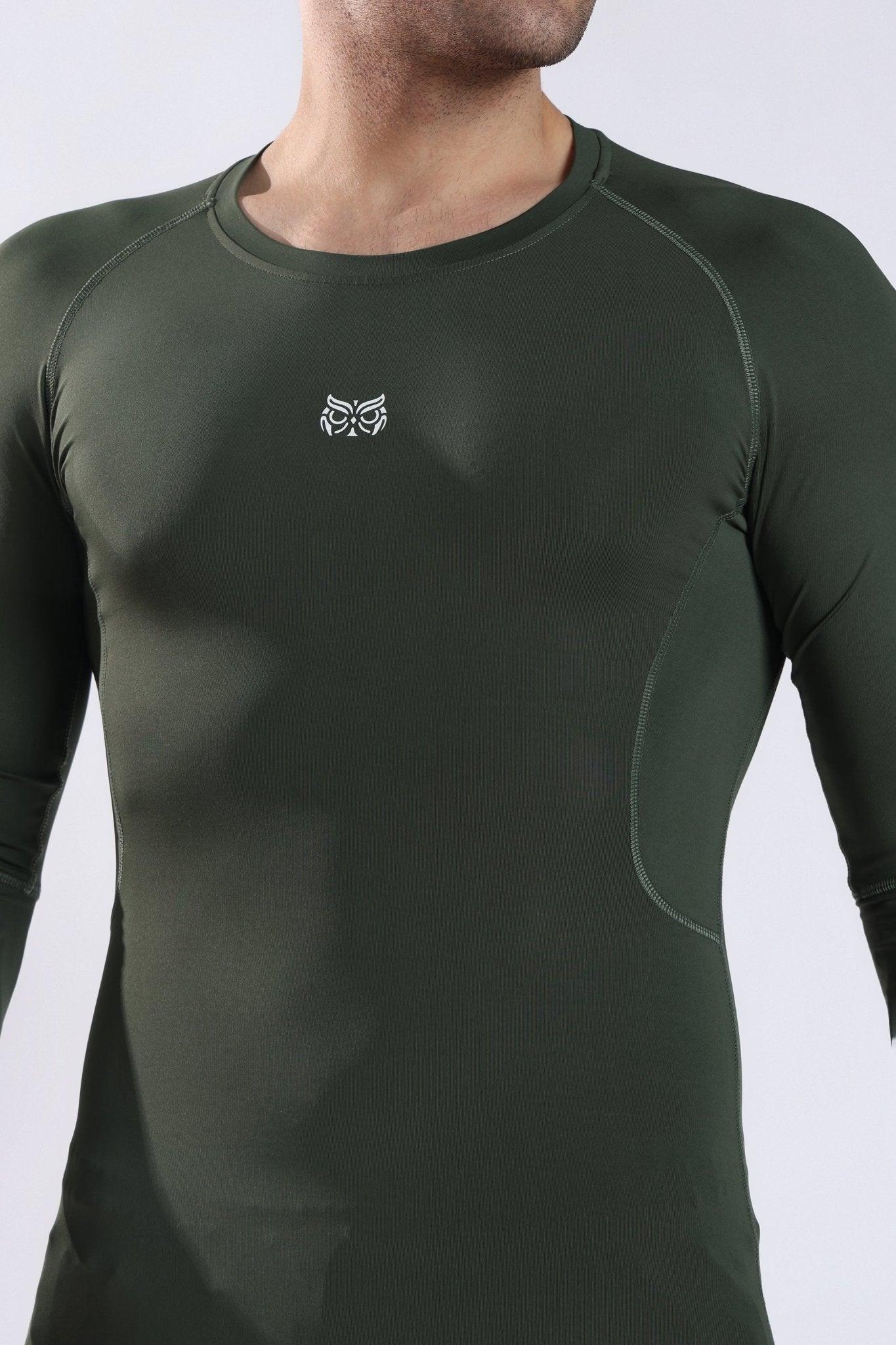 Dri - FIT Compression Long Sleeve T-Shirt Olive - Onhete