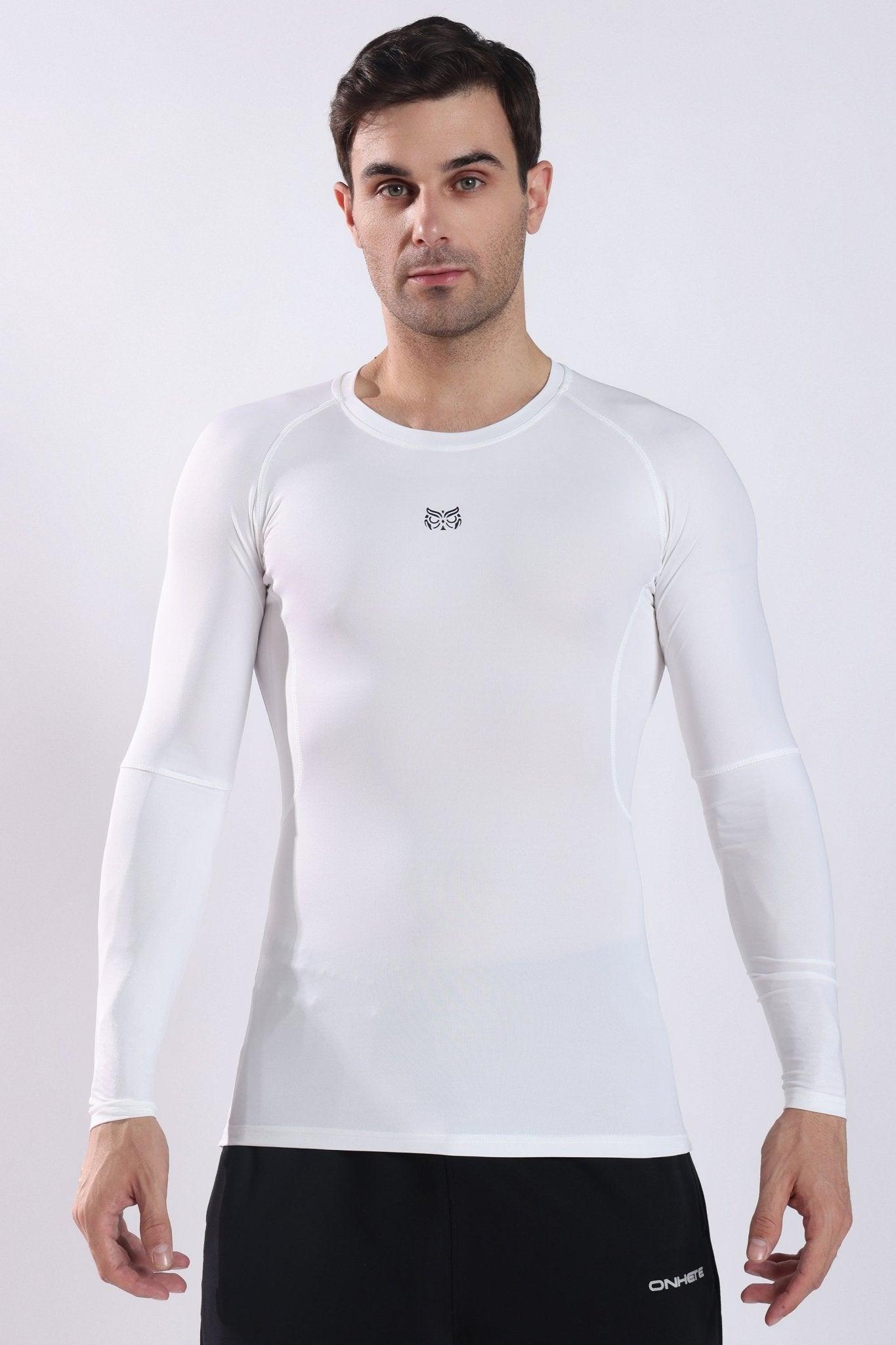 Dri - FIT Compression Long Sleeve T-Shirt White - Onhete