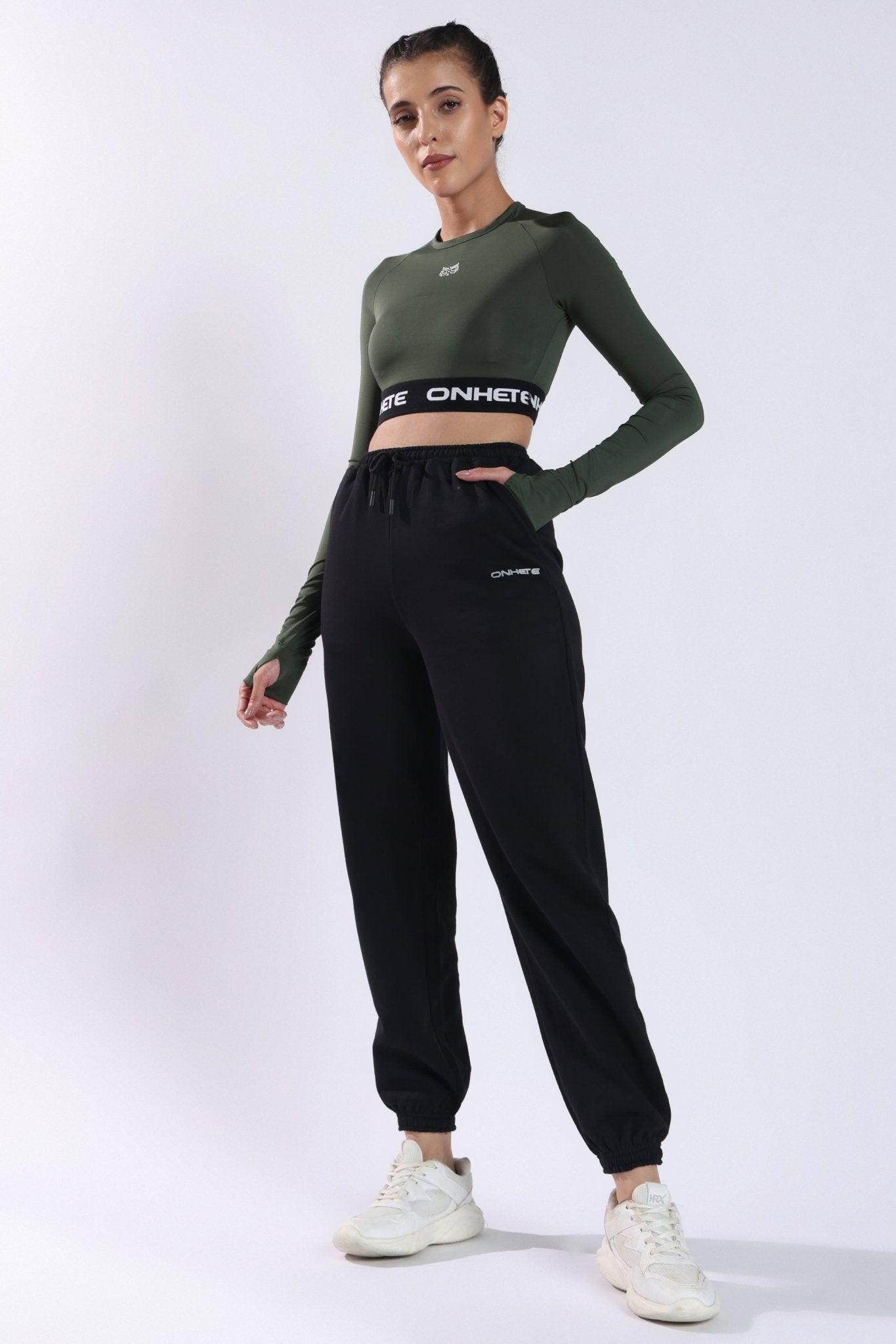 Dri - FIT Cropped Long Sleeve Top Olive - Onhete